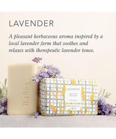 Beekman 1802 Goat Milk Soap Bar 3-Piece Set - 3.5 oz - Lavender Scented - Nourishing & Hydrating for Sensitive Skin - Cruelty-Free - Buy Online on GoSupps.com