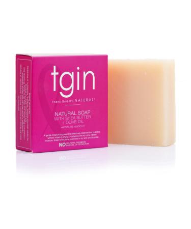 tgin Olive Oil Natural Soap - Hawaiian Hibiscus - 4 Oz. Bar with Shea Butter and Olive Oil - Nourish Skin - For Allergies  Eczema  Psoriasis  Acne - 4 Oz Hawaiian Hibiscus 4 Ounce