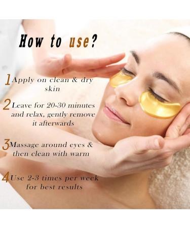 24K Gold Under Eye Patches - Anti-Aging Eye Masks for Dark Circles & Puffiness | 20 Pairs (40 pcs) - Medbeauty - Buy Online on GoSupps.com