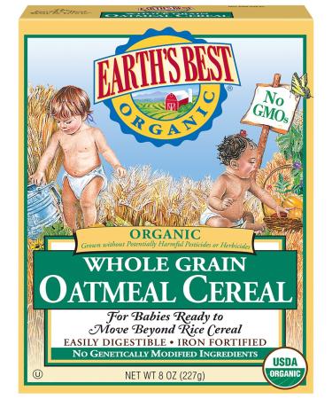 Earth's Best Organic Whole Grain Oatmeal Cereal 8 oz (227 g)