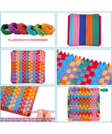 Aodaer 288 Pieces Loom Potholder Loops Refill with Multiple Colors - DIY Crafts Supplies for 7 Inch Weaving Loom - Buy Online on GoSupps.com