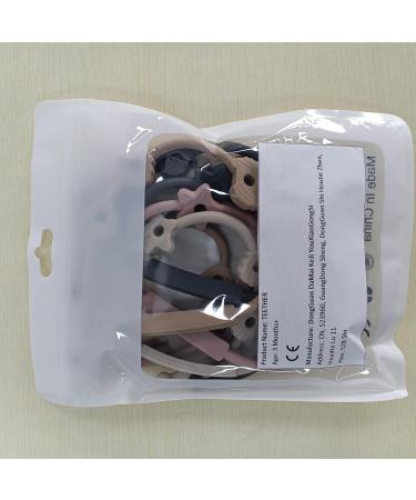 ClDy Baby Toy Pacifier Chain & Silicone Cup Catcher | BPA-Free Stroller Soother | Ocean Themed Set of 4 in White Black Brown & Light Pink - Buy Online on GoSupps.com