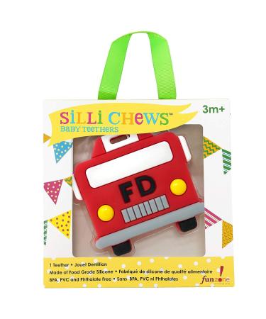 Silli Chews Fire Truck Teether - Infant Silicone Teething Toy - Buy Online on GoSupps.com
