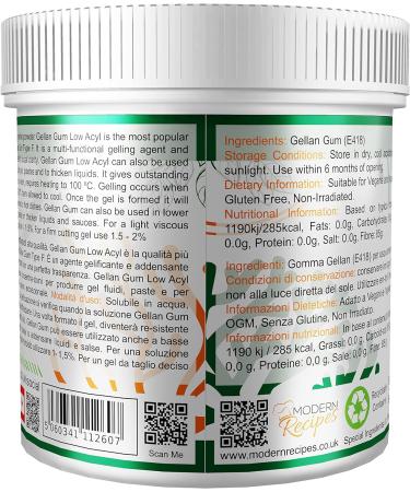 Premium Quality Gellan Gum Low Acyl 100g Powder | Non-GMO, Gluten-Free, Recyclable Container | Pack of 1 - Buy Online on GoSupps.com