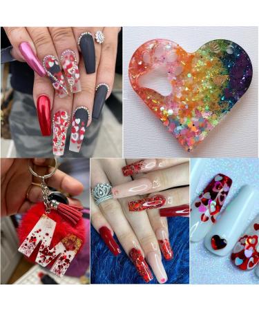 4 Boxes Heart Nail Glitter Sequins - Holographic Butterfly Star Chunky Flakes for Nails Art, Resin, Crafts & Makeup - Buy Online on GoSupps.com