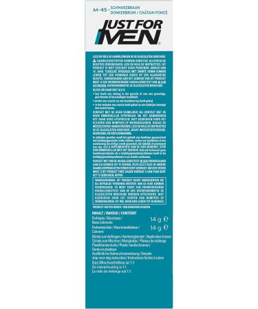 Just for Men M45 Moustache and Beard Black Brown Colour - Eliminates Grey for Thicker & Fuller Look - Buy Online on GoSupps.com