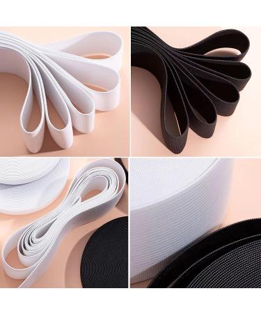 XKDOUS 1 Inch Black Knit Elastic Band for Sewing - 14 Yards | High Elasticity Waistband & Pants Waist | Ideal for Wig Making - Buy Online on GoSupps.com