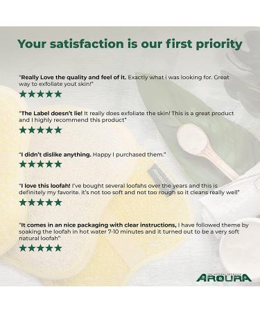 Aroura Egyptian Natural Loofah Pads - Pack of 3 Flexible Fiber Sponges for Glowing Skin - Buy Online on GoSupps.com