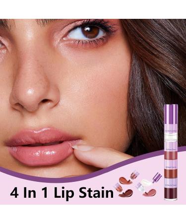 Lip Gloss Set Shimmery Lip Gloss Velvety Lip Tints Plumping Lip Gloss Glossy Lip Look Non-Sticky Lip Gloss 4 Color Lip Gloss Glossy Lip Tints Lip Gloss for Women  - Buy Online on GoSupps.com