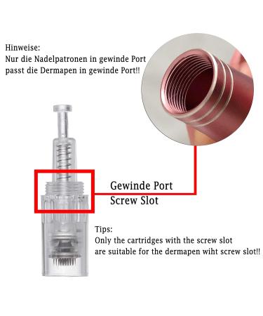 Buy Bowka 12 Pins Microneedling Pen - Replacement Needles & Adjustable Thread Slot for Auto Electric Dermapen | International Shipping - Buy Online on GoSupps.com