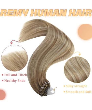 Youngsee Ombre Microring Hair Extensions - Real Hair 1g 45cm Light Brown & Blonde - Smooth 50g #8A/60/8A - Buy Online on GoSupps.com