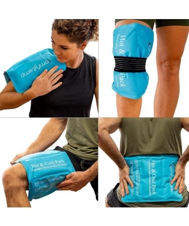 ComfyTemp Large Cooling Pads Gel - 27x37 cm Velcro Cold/Hot Compress for Shoulder Neck Back & Knees - Buy Online on GoSupps.com