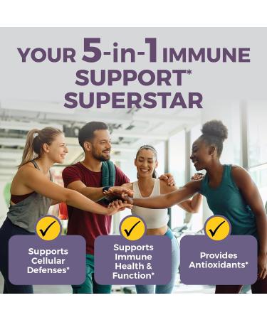 Viva Naturals Elderberry Immune Support Supplement - 120 Vegan Capsules for Immunity Boost - Buy Online on GoSupps.com