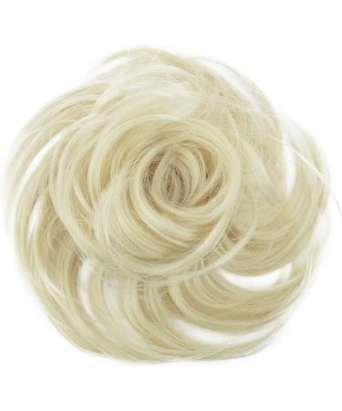 CAISHA by PRETTYSHOP Synthetic Fiber Hairpiece Scrunchie Updo in Platinum Blonde #613 - G16B - Buy Online on GoSupps.com