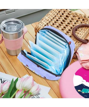 Stylish Menstruation Bag with Zipper - Avocado & Cherry Pattern | Women's Napkin & Tampon Collection Bag - Buy Online on GoSupps.com