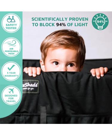 SnoozeShade Pack and Play Blackout Tent - Award-Winning Baby Travel Essential for Toddler Bed - Blocks 94% of Light - Breathable Cover for Safety and Comfort - Buy Online on GoSupps.com