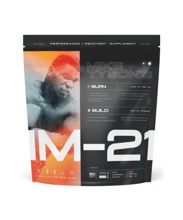 IM-21 Mike Tyson's Workout Recovery Drink Mix with Creatine - AM Formula with Caffeine - PM Formula with Melatonin - Gluten Free, Non-GMO, Made in The USA - 60 Drink Packets (30 Daily Servings)