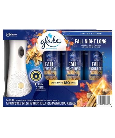 Glade Automatic Spray Diffuser Kit plus 3 Refills (Fall Night Long) Limited Edition