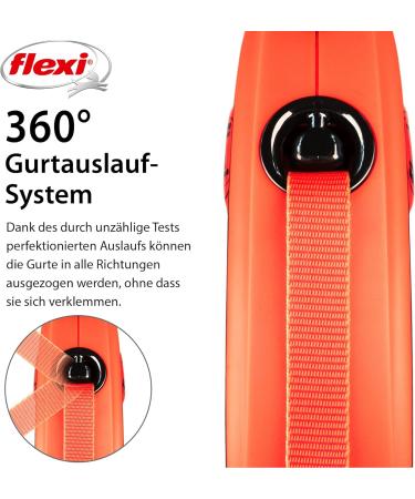 Flexi XT00T3-251-OR Xtreme XS 3m Orange Leash - Durable & Lightweight for Small Dogs | International Shipping - Buy Online on GoSupps.com