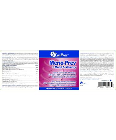 CanPrev Meno-prev + Mood & Memory Vegi Capsules 120 Count | Best eCommerce for International Shipping - Buy Online on GoSupps.com
