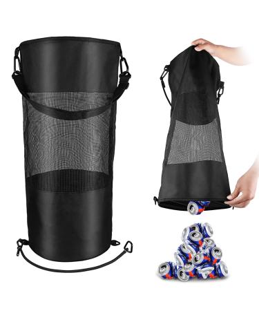 Pecihiko Boat Trash Bags, Collapsible & Reusable Mesh Boats Trash Can Bucket Garbage Storage Trash Bin Container with Drawstring Closure for Outdoor Boating, Fishing, Camping
