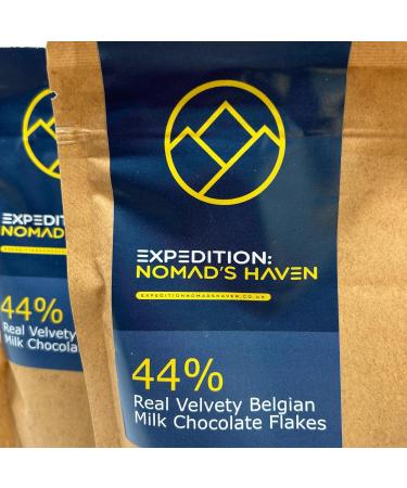 Luxury Hot Chocolate - Real 44% Belgian Milk Chocolate Flakes - 250g - Buy Online on GoSupps.com