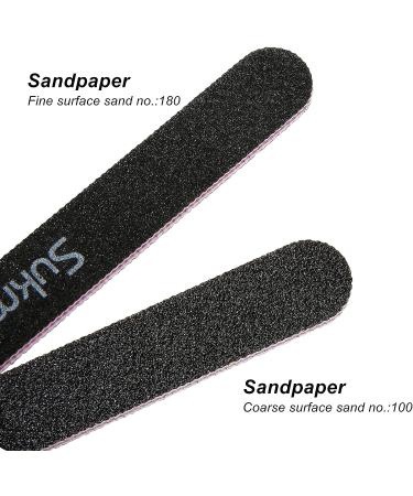 Sukmazz 12PCS Professional Double Sided Nail Files Set for Home Use - 100/180 Grit - Buy Online on GoSupps.com