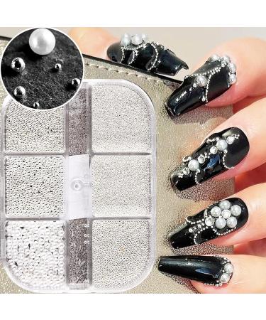 6 3D for Acrylic Nails Steel Beads Mixed DIY Decorations Art - Buy Online on GoSupps.com