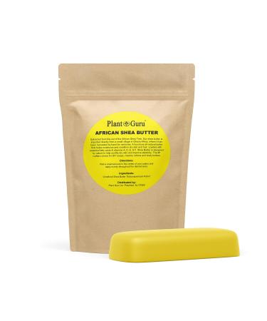 Raw African Shea Butter 8 oz. Bar 100% Pure Natural Unrefined YELLOW - Imported From Ghana - Ideal Moisturizer For Dry Skin Body Face And Hair Growth. Great For DIY Soap and Lip Balm Making.