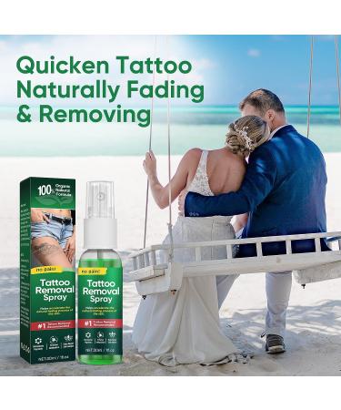 Tattoo Removal Spray - Natural Herbal Formula for Safe & Painless Removal of Body/Face Tattoos at Home - Buy Online on GoSupps.com