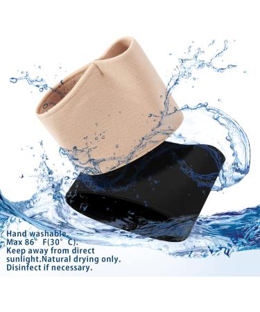 2 Pair Soft Gel Metatarsal Pads for Ball of Foot Pain Relief - Men & Women - Black & Beige - Buy Online on GoSupps.com