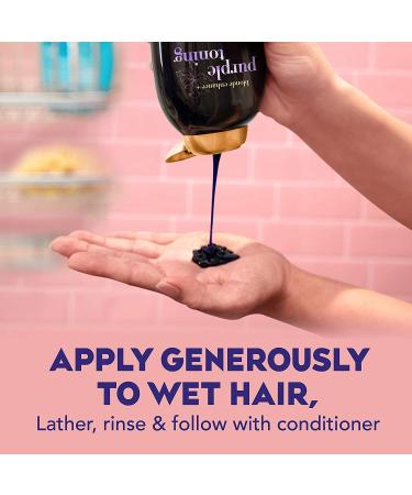 OGX Blonde Enhanced Purple Toning Shampoo 13oz - Brighten & Tone Your Blonde Hair - Buy Online on GoSupps.com