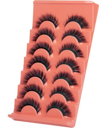 JIMIRE Fox Eye False Eyelashes Faux Mink Eyeliner Effect Cat Eye Lashes Natural Look Angled Winged Fake Eyelashes Pack 7 Pairs Q - Buy Online on GoSupps.com