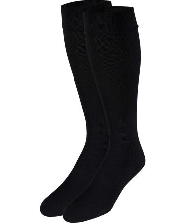 Truform Travel Compression Socks for Men & Women - 15-20 mmHg Knee High Black Small (Pack of 2) - Best for Travel & Leg Health - Buy Online on GoSupps.com
