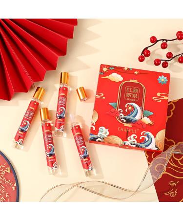 Rouge New Fragrance Set Chinese Style Perfume Gift Set Christmas Perfume Gift Set Fresh Flower Fruitless Fragrance Long Lasting Ladies Roller Ball Perfume Set 4x15ML - Buy Online on GoSupps.com