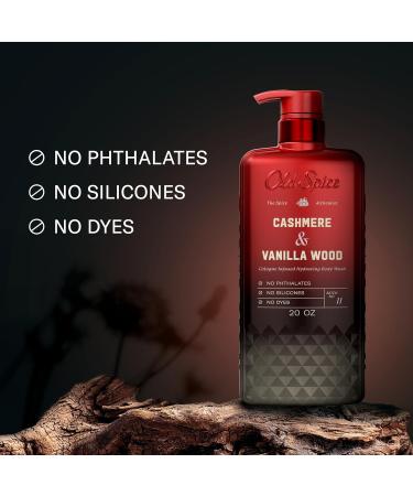 Old Spice Body Wash for Men The Spice Alchemist Collection 24/7 Cologne Infused Hydration No Trade Off Formula Free of Phthalates Silicones & Dyes Cashmere + Vanilla Wood Scent 20 oz - Buy Online on GoSupps.com