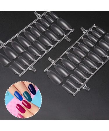 300 Ultra-Thin Almond Shape Artificial Fingernails No Lift Transparent Perfect for Nail Art & DIY Manicure - Buy Online on GoSupps.com