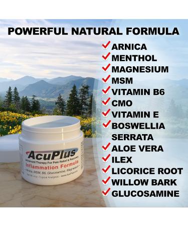 AcuPlus Pain Relief Cream - Fast Acting & Long Lasting Topical Relief for Joint, Back, and Muscle Pain - 4 oz - Buy Online on GoSupps.com