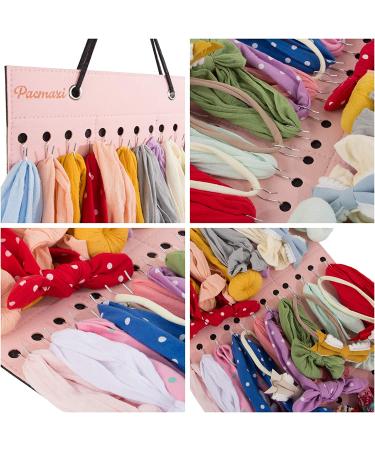 Baby Girl Headband Holder - Hanging Storage Organizer for Newborn Headbands in Pink - Buy Online on GoSupps.com