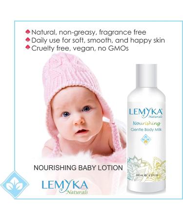 LEMYKA Eczema Body Cream for Sensitive Skin - Natural Moisturizing Lotion for Dry Skin, Rosacea, Psoriasis, Dermatitis, Baby Acne, and Cradle Cap - Vegan-Friendly, Non-Greasy Formula - 8.3oz - Buy Online on GoSupps.com