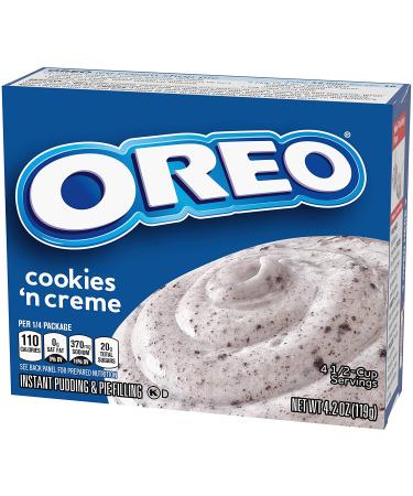Oreo Cookies 'n Creme Instant Pudding 4.2 oz (5 Pack) - Delicious Pie Filling - Buy Online on GoSupps.com