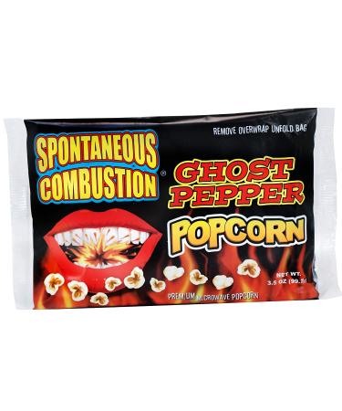 Spontaneous Combustion Ghost Pepper Microwave Popcorn Bags - 12 Pack - Ultimate Spicy Gourmet Popcorn - Perfect Hot Movie Theater Snack - 3.5 oz (Pack of 12) - Buy Online on GoSupps.com