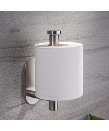 YIGII Toilet Paper Holder Self Adhesive - Adhesive Toilet Roll Holder no Drilling for Bathroom Stainless Steel Brushed 1 Silver