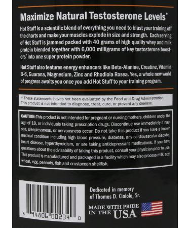 Buy Hot Stuff Testosterone Potentiator - Banana Flavor 3.14 lbs | Boost Energy & Performance | Fast International Shipping - Buy Online on GoSupps.com