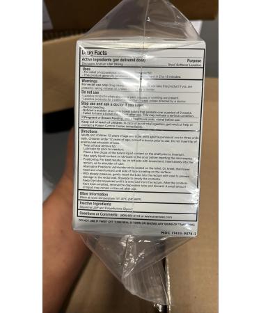 Enemeez Constipation Relief for Adults 0.84 Fl Oz Docusate Sodium Mini Enema for Effective Constipation Relief Docusate Formula 6 Count 0.84 Fl Oz (Pack of 6) - Buy Online on GoSupps.com