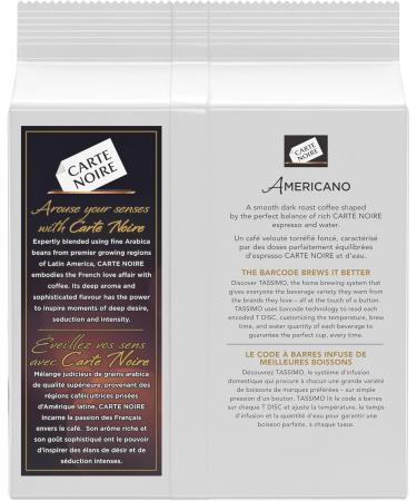 Tassimo Carte Noire Americano Coffee Single Serve T-Discs 114g (5 Boxes of 14 T-Discs) - Buy Online on GoSupps.com