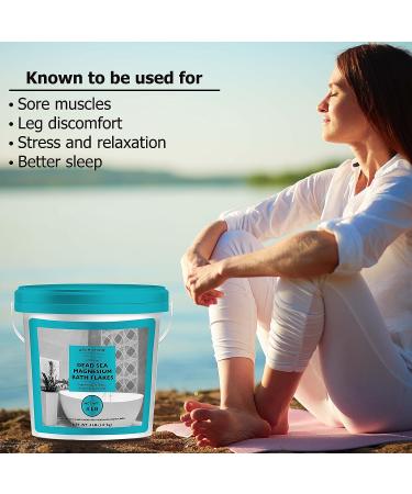 Aromasong Raw Dead Sea Magnesium Flakes for Bath - 4 LB Bulk Bath Salt - Buy Online on GoSupps.com