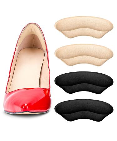 Sibba Shoe Inserts Grips High Heel Protectors Cups Pain Relief Pads Ball of Foot Cushions Repair Flat Suede Insoles for Loose Big Boots Blister Filler Toe Pad Bottom Comfort (2 Pairs Multi-Colored)