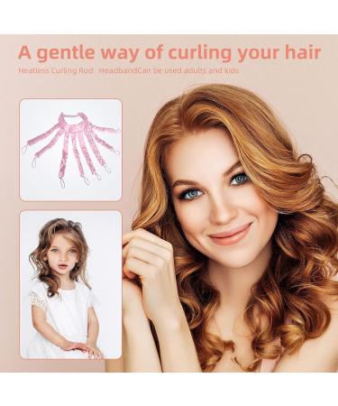 Octopus Heatless Curling Rod Headband - Pink | Soft No Heat Hair Curlers for DIY Styling - Buy Online on GoSupps.com