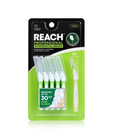 REACH Interdental Brush Wide 1.3mm | Removes up to 30% More Plaque | Special Designed for Gum Protection, PFAS Free | 10 Brushes 1 Pack - Buy Online on GoSupps.com